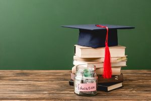 college savings, education, graduation cap, budgeting, investment options, financial aid resources